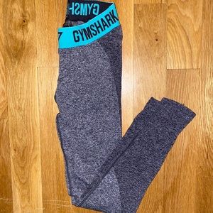 Gymshark Flex Leggings Charcoal Marl/Dusty Teal